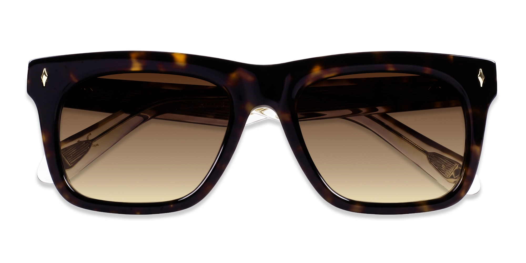 Tortoise Acetate Sunglasses With Brown Gradient Lenses-6
