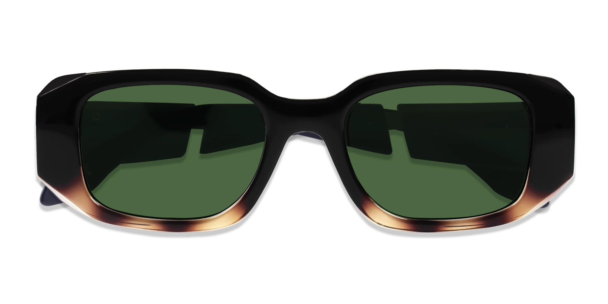 Black & Tortoise Frame With Green Tint Sunglasses-6