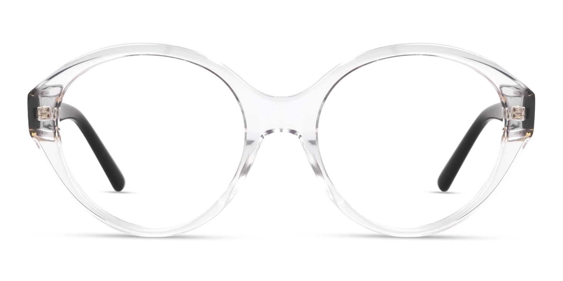 Crystal Clear Oval Fullrim Glasses With Spring Hinge