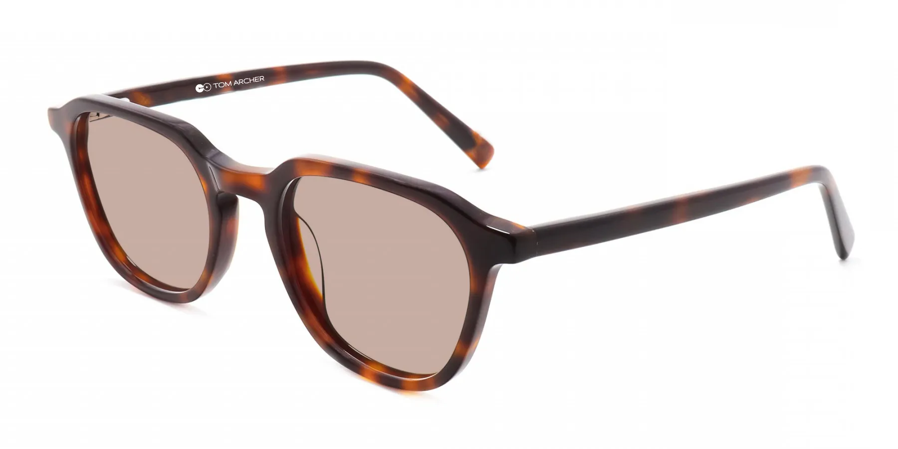Geometric Shape Sunglasses With Brown Tint-3