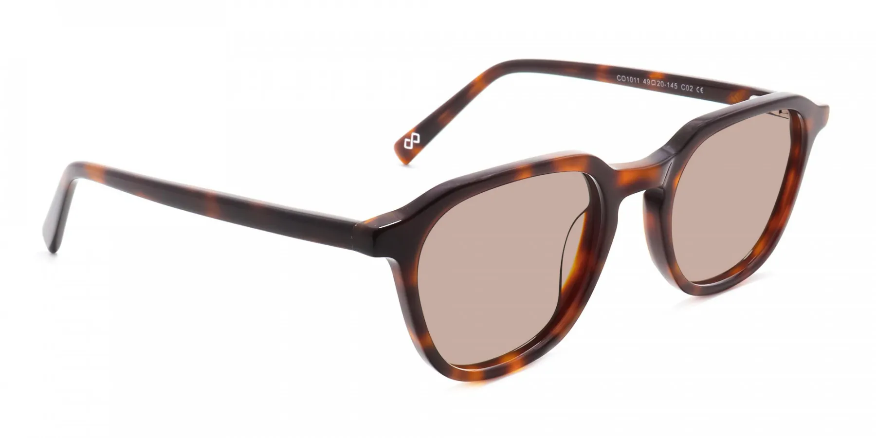 Geometric Shape Sunglasses With Brown Tint-2