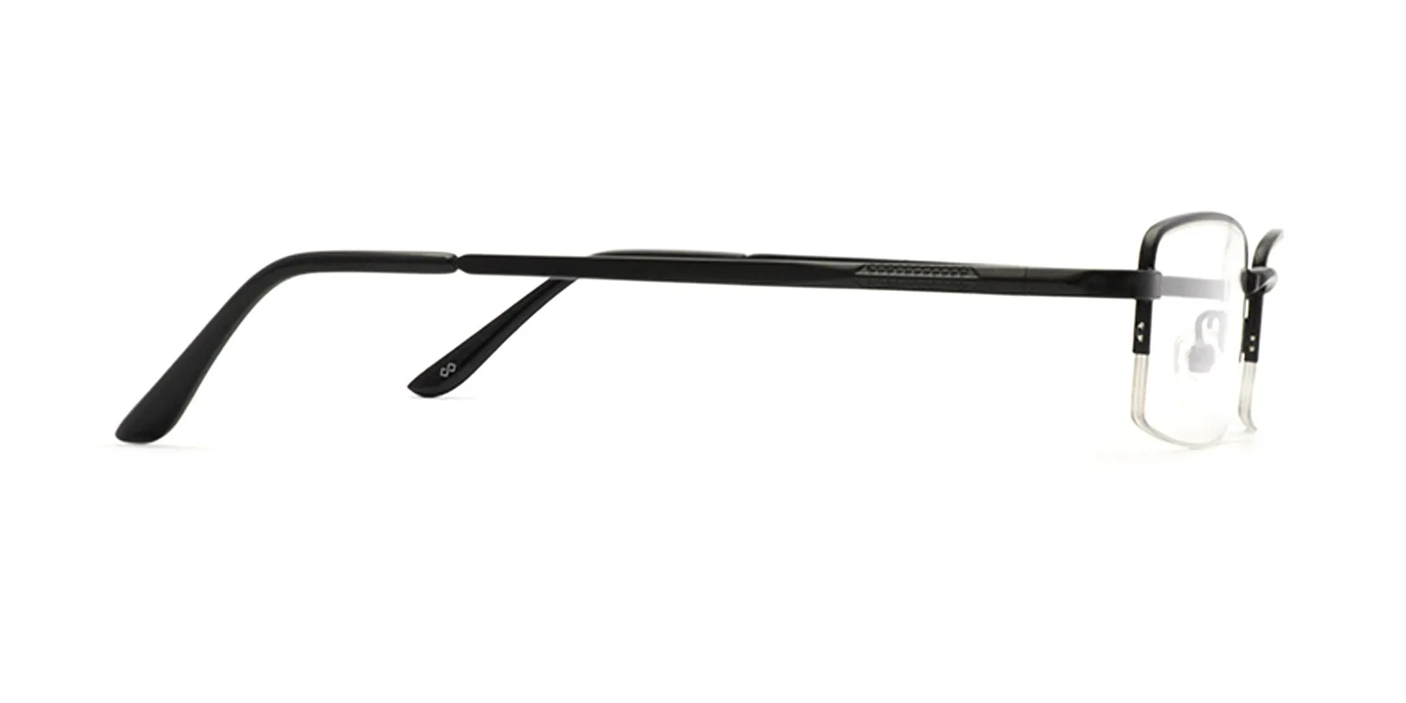 Black Half Rim Glasses-4