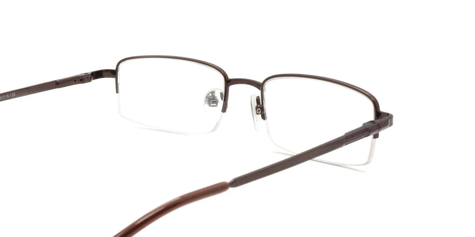 Brown Half Rim Glasses-5