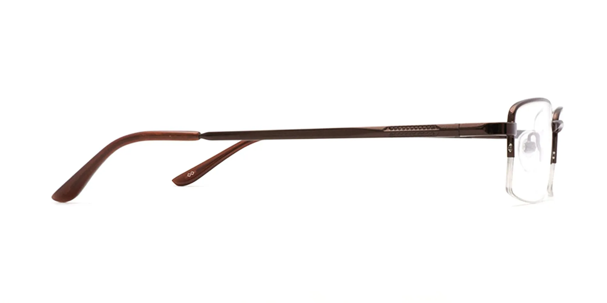 Brown Half Rim Glasses-4