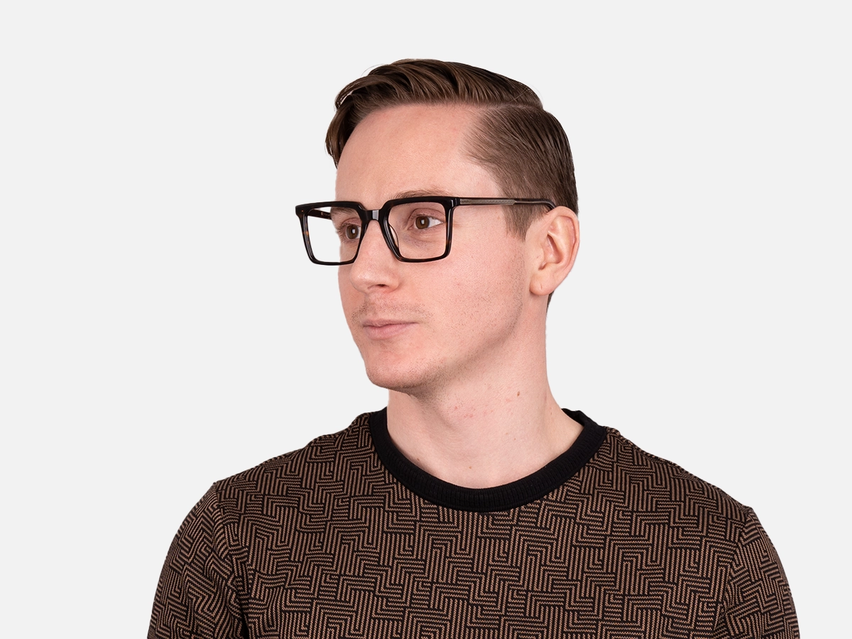 Square Tortoise Shell Glasses-43