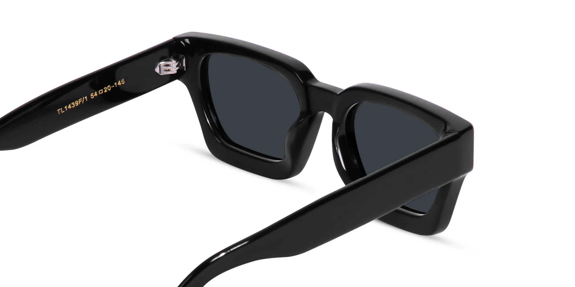 Dark Grey Solid Square Sunglasses-5