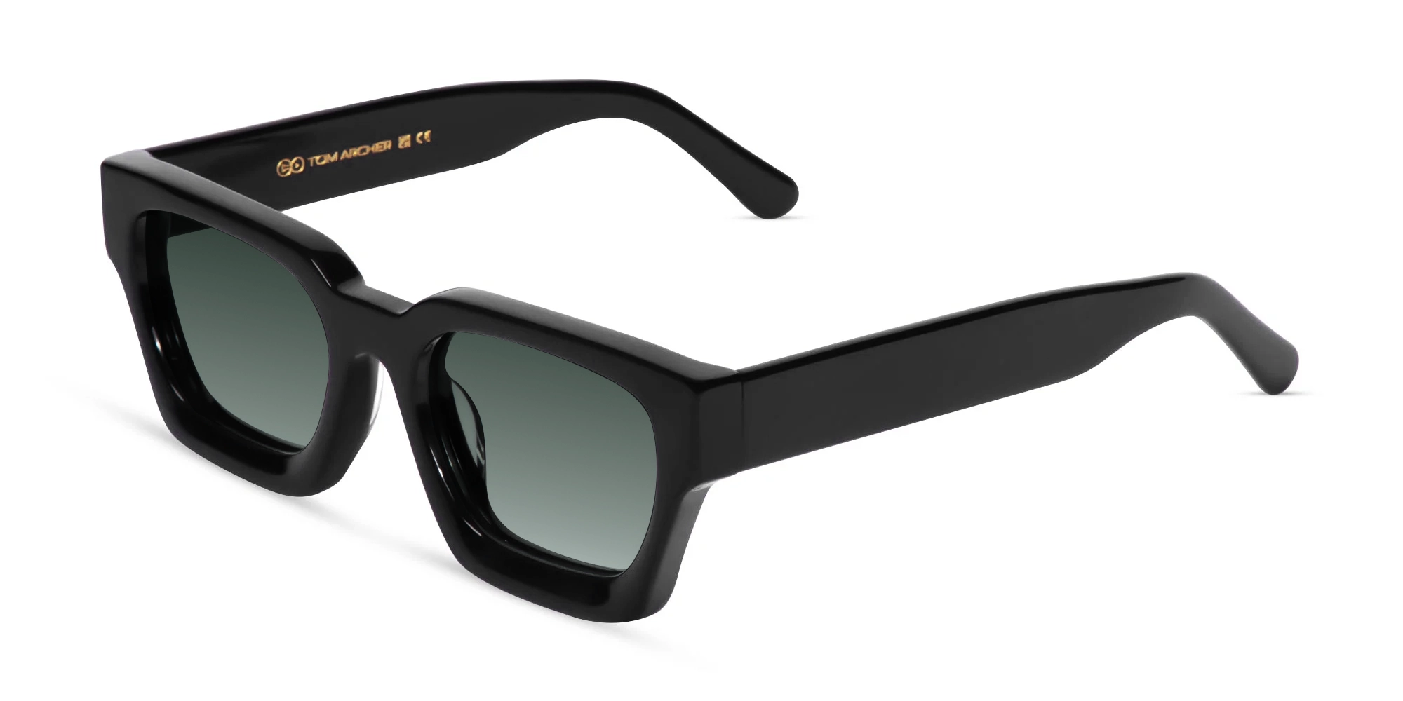 Green Gradient Tinted Sunglasses-3