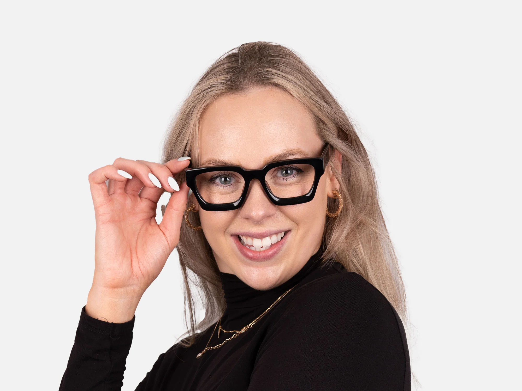 Black Square Frame Eyeglasses-54