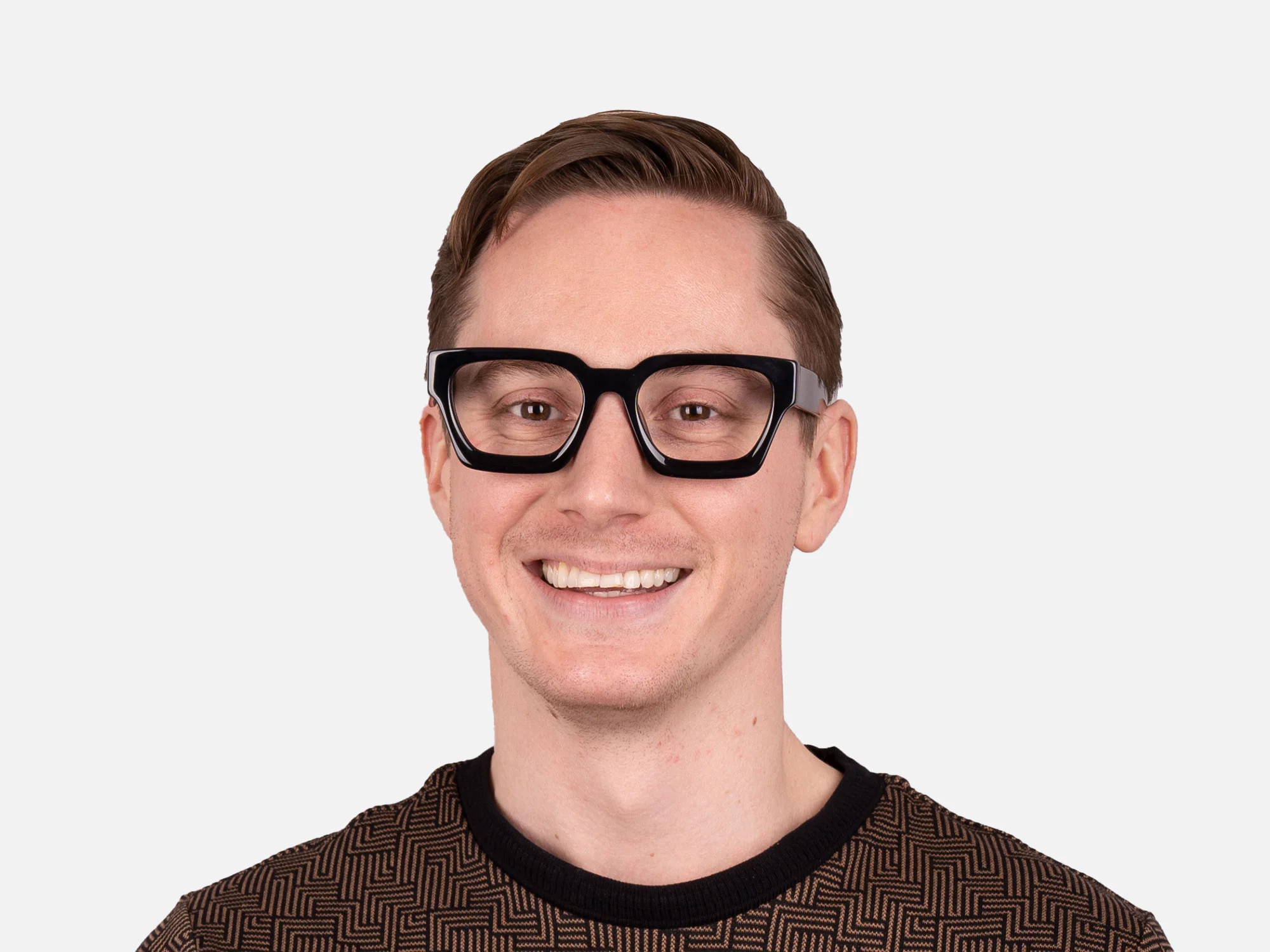 Black Square Frame Eyeglasses-41