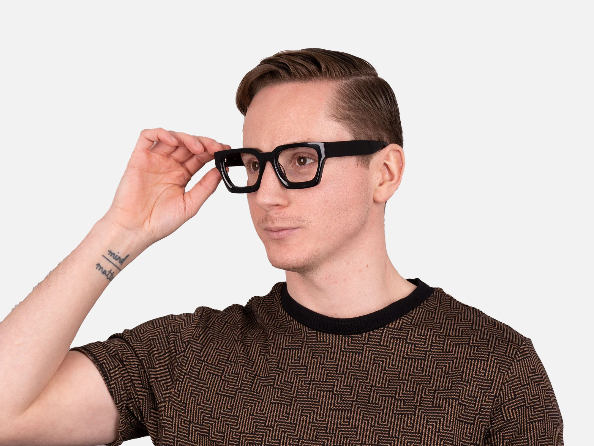 Black Square Frame Eyeglasses-42