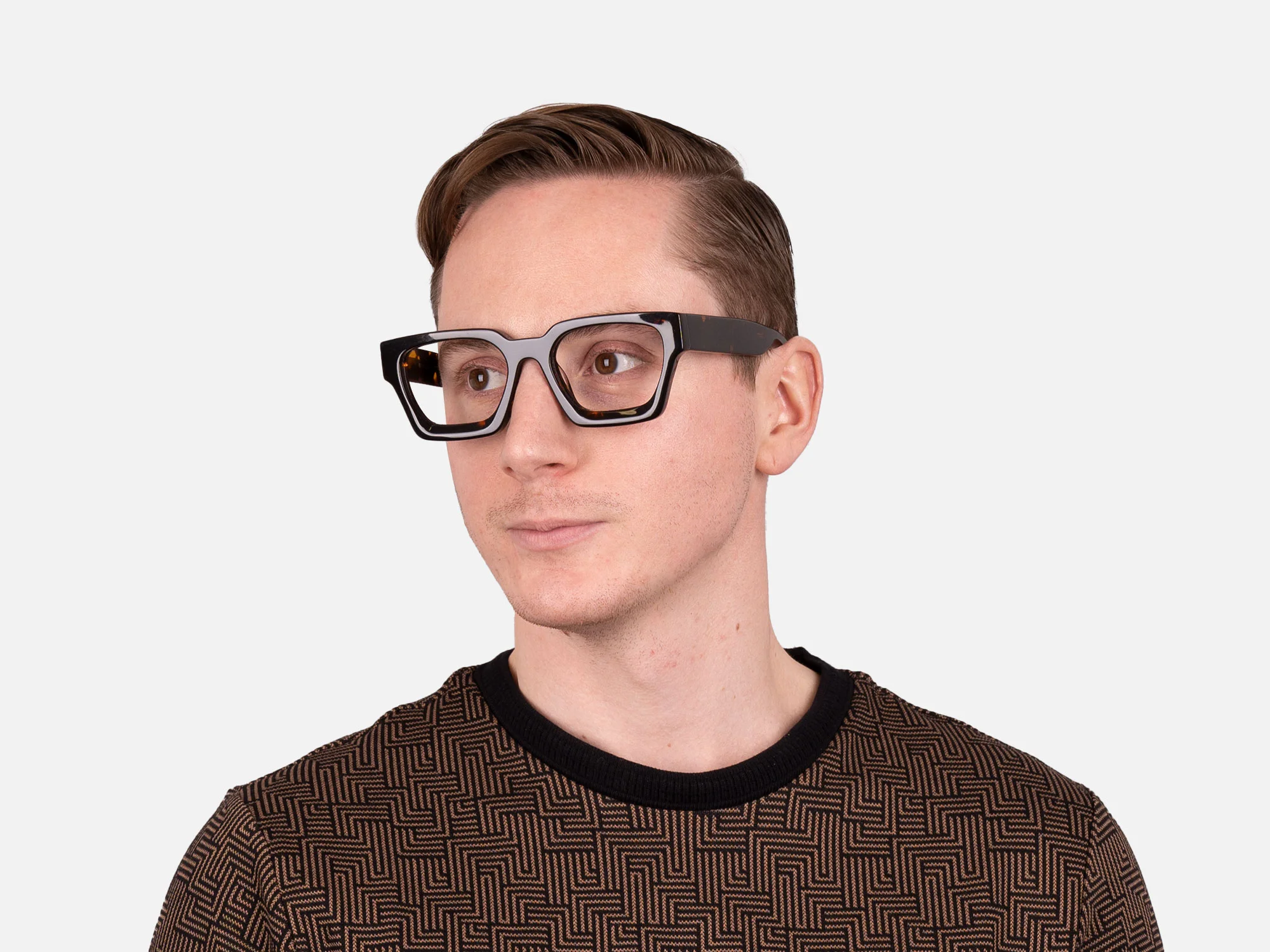 Square Tortoise Shell Glasses-43