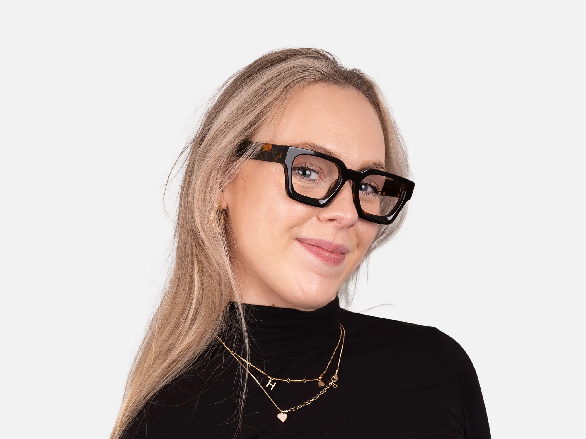 Square Tortoise Shell Glasses-53