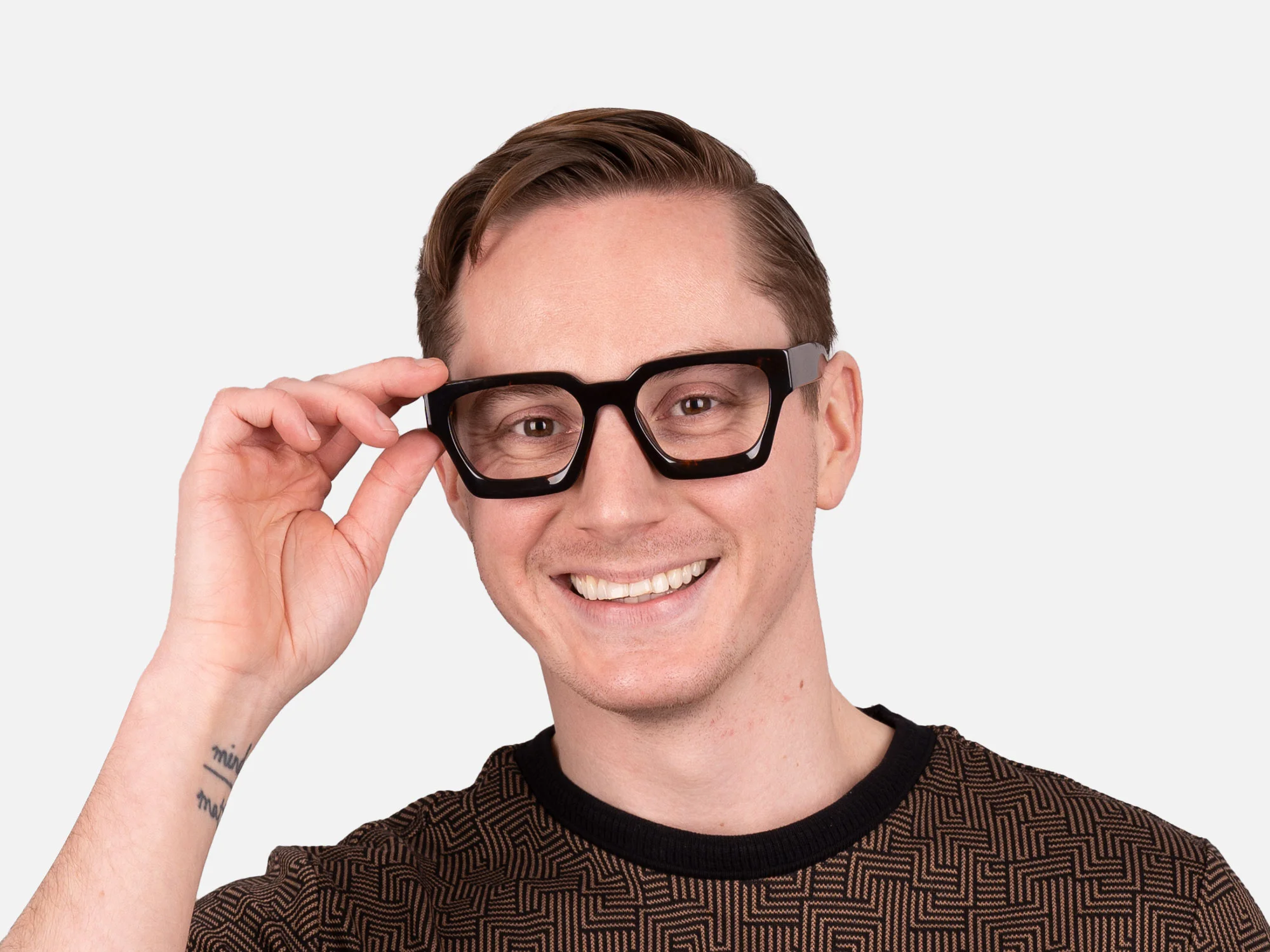 Square Tortoise Shell Glasses-41
