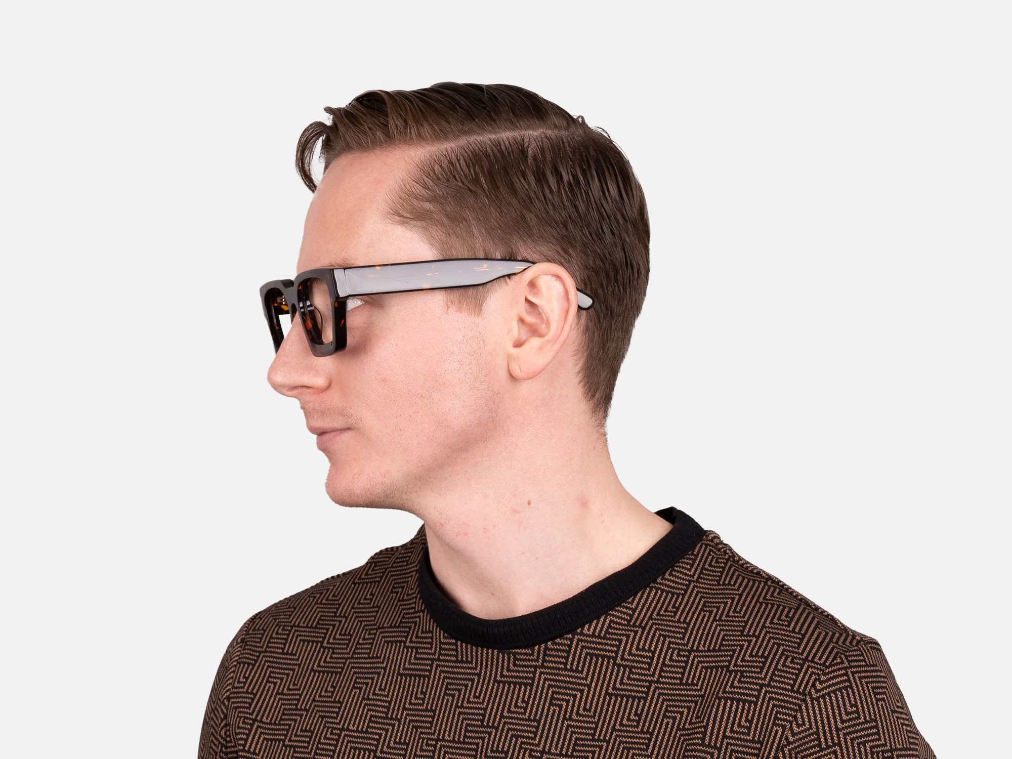 Square Tortoise Shell Glasses-4