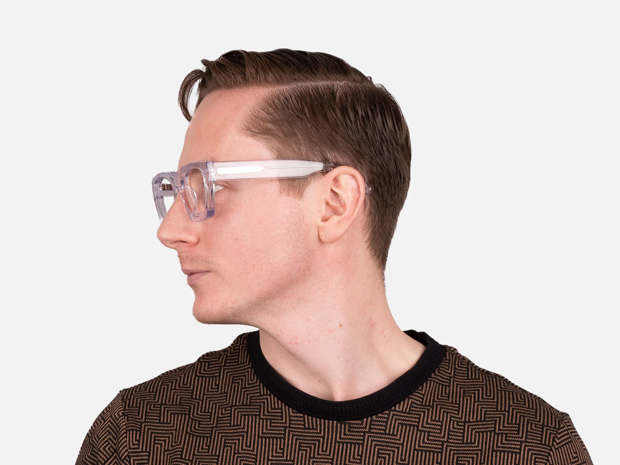 Clear Square Glasses-44