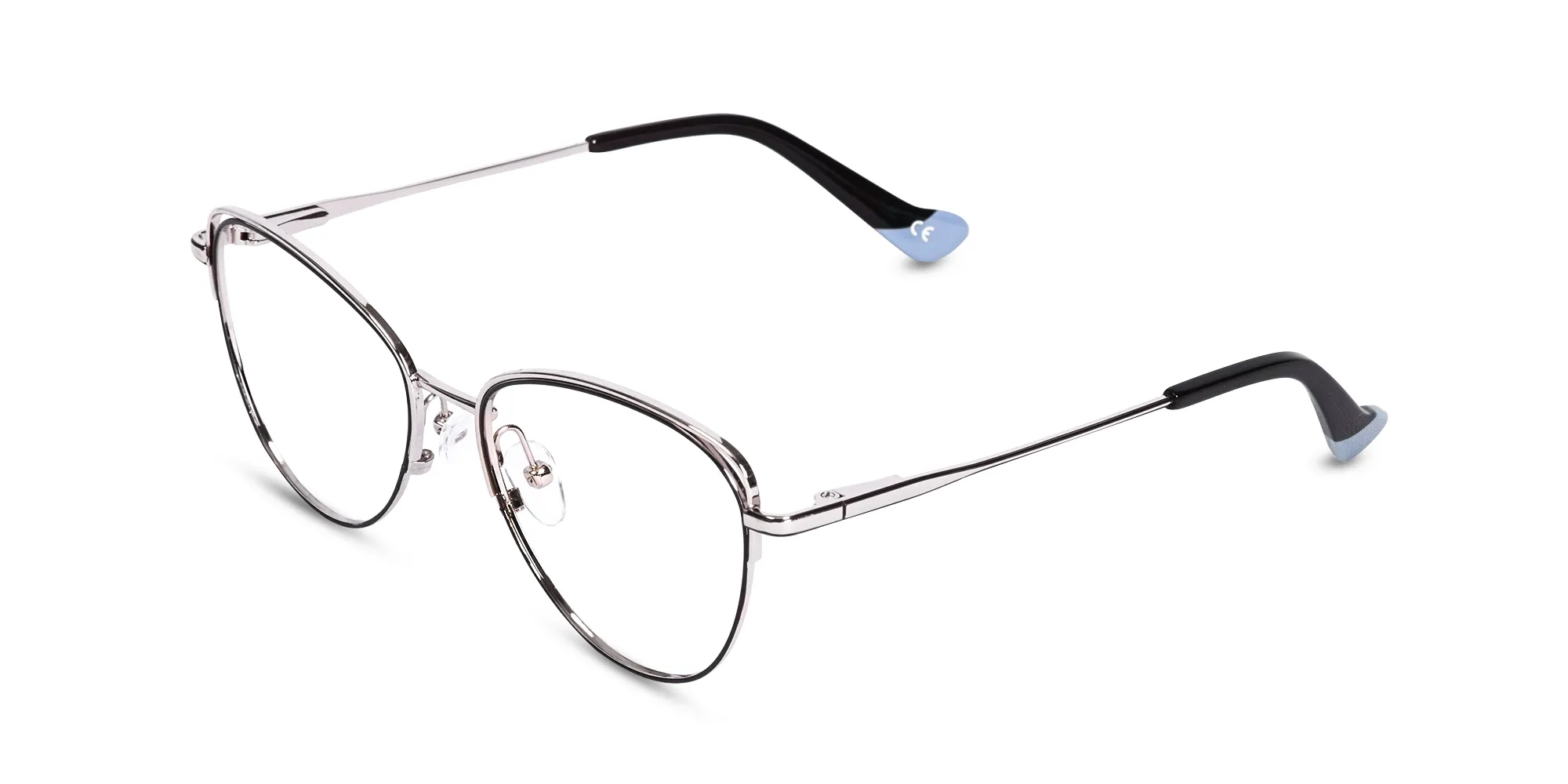 Metal Frame Cat Eye Glasses-3