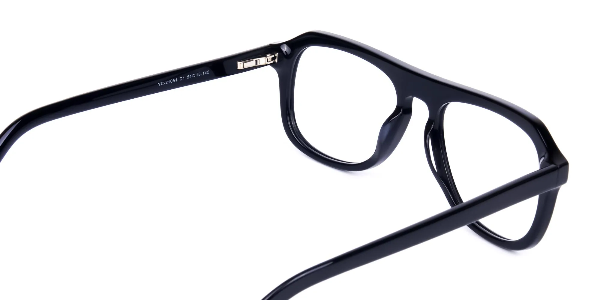 All Black Pilot Glasses Frame-5