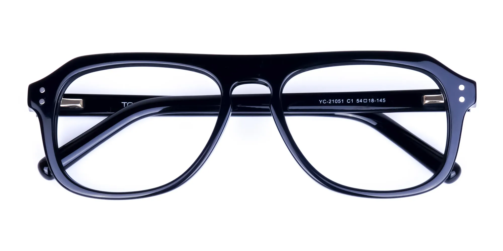 All Black Pilot Glasses Frame-6