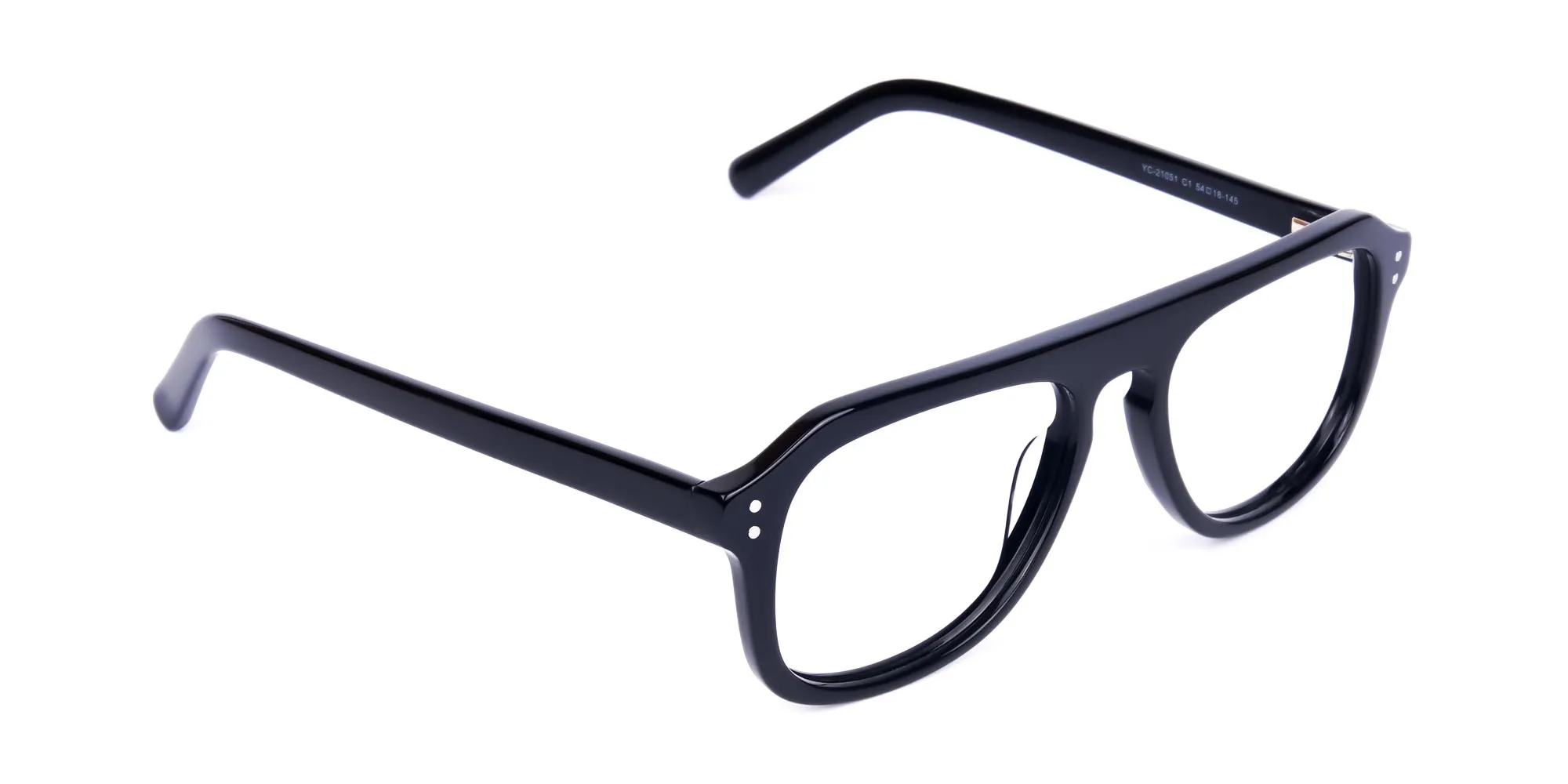 All Black Pilot Glasses Frame-2
