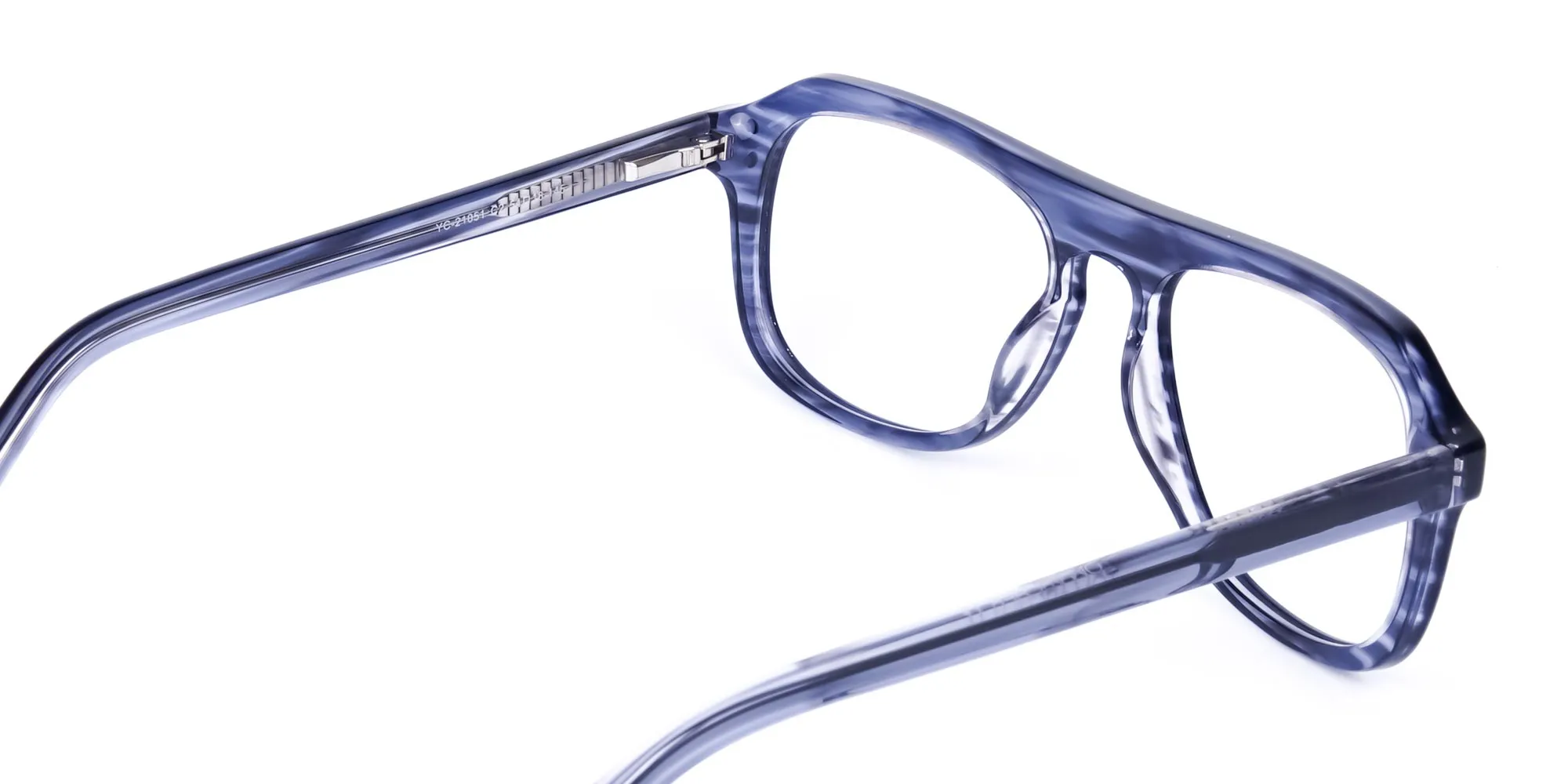 Ocean Blue Pilot Glasses Frame -5