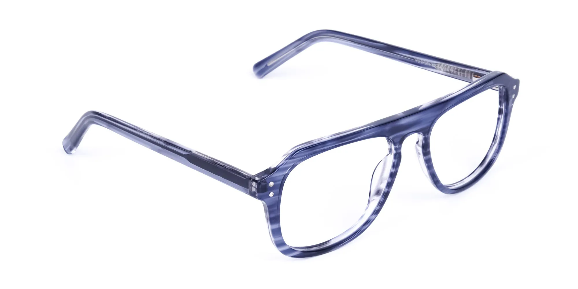 Ocean Blue Pilot Glasses Frame-2