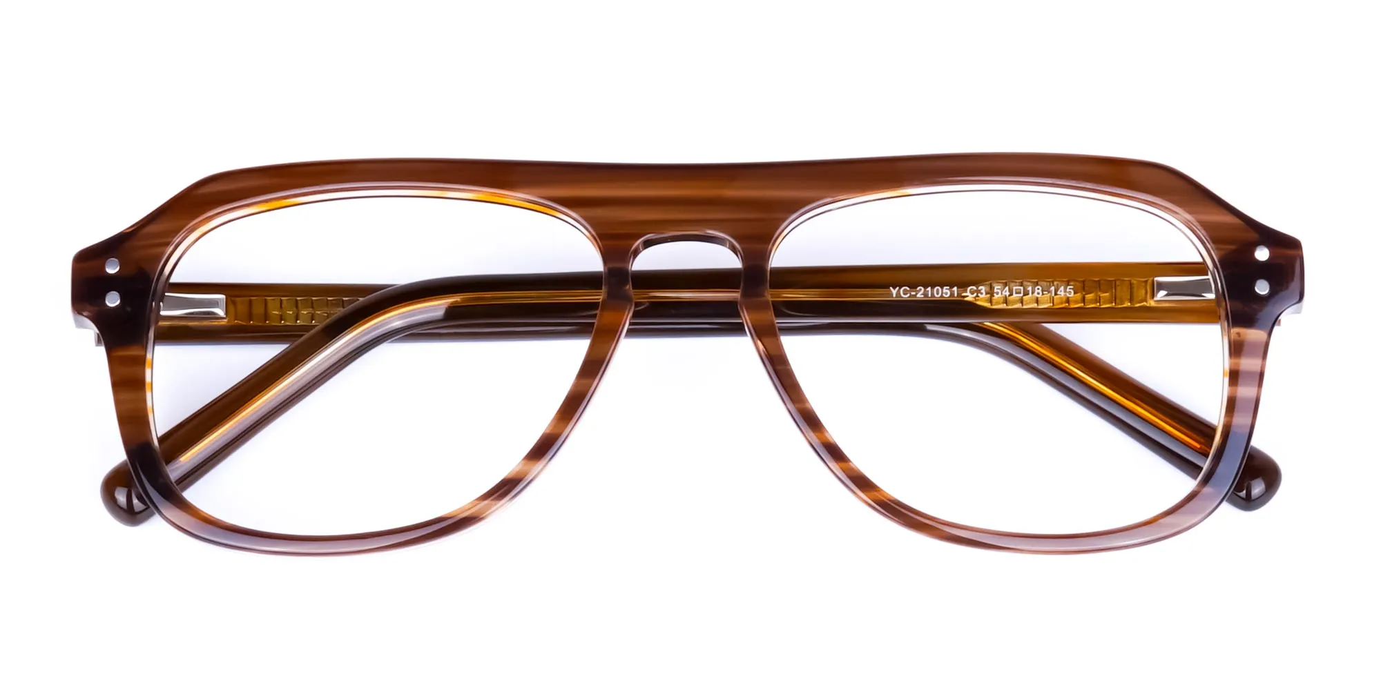 Hazelnut Brown Pilot Glasses Frame-6