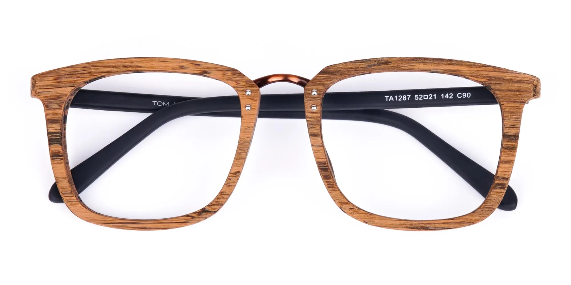 Elm Brown Full Rim Wooden Glasses-6