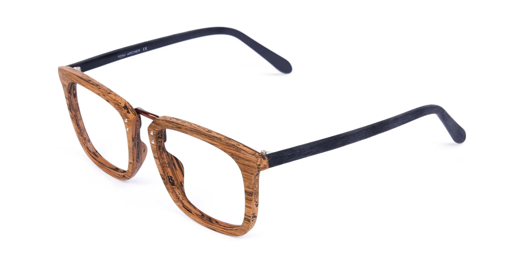Elm Brown Full Rim Wooden Glasses-3