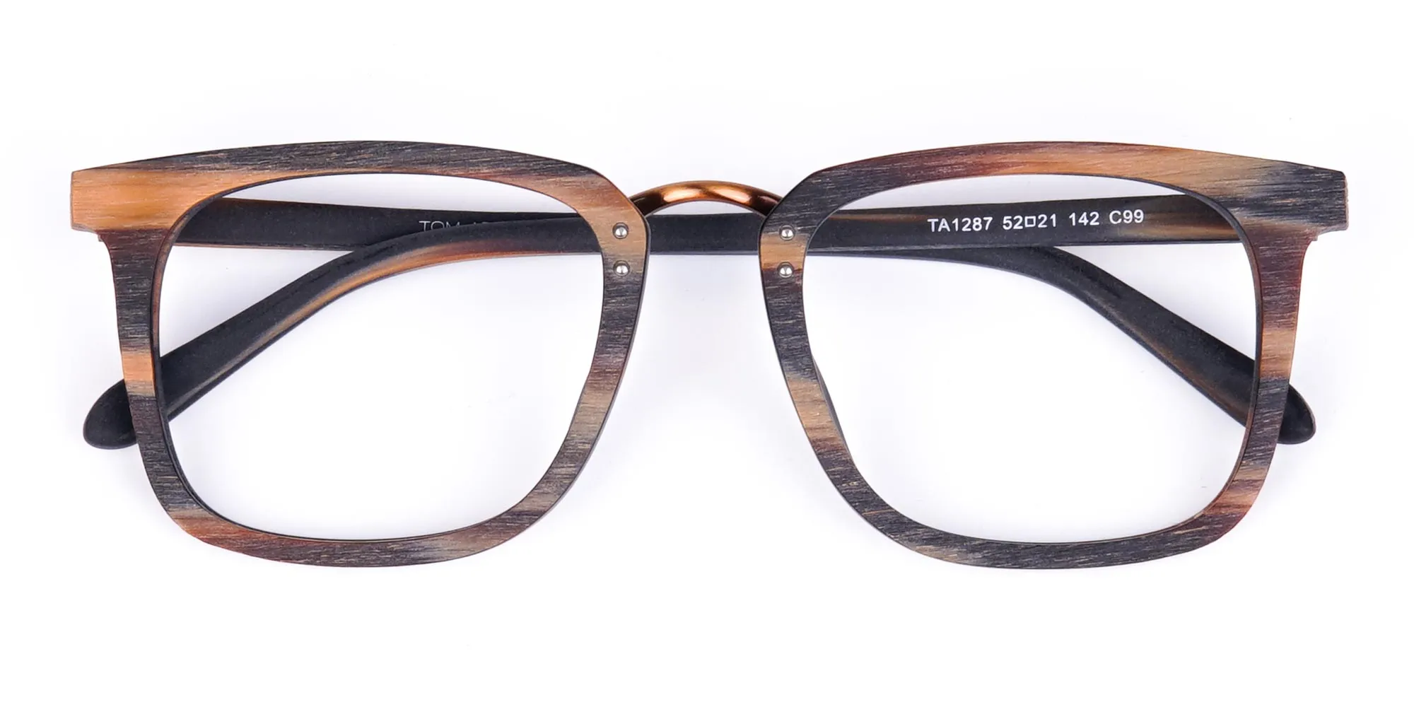 Wooden Texture Tortoise Full Rim Glasses-6
