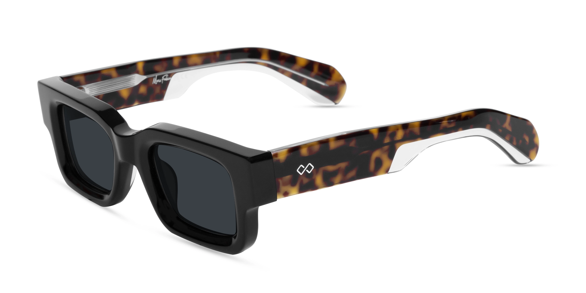 Trendy Black Rectangle Full Rim Sunglasses-3