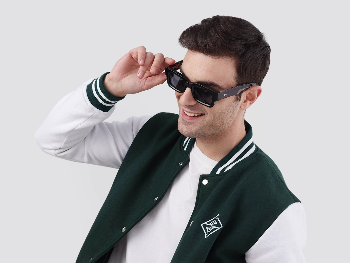 Trendy Black Rectangle Full Rim Sunglasses-43