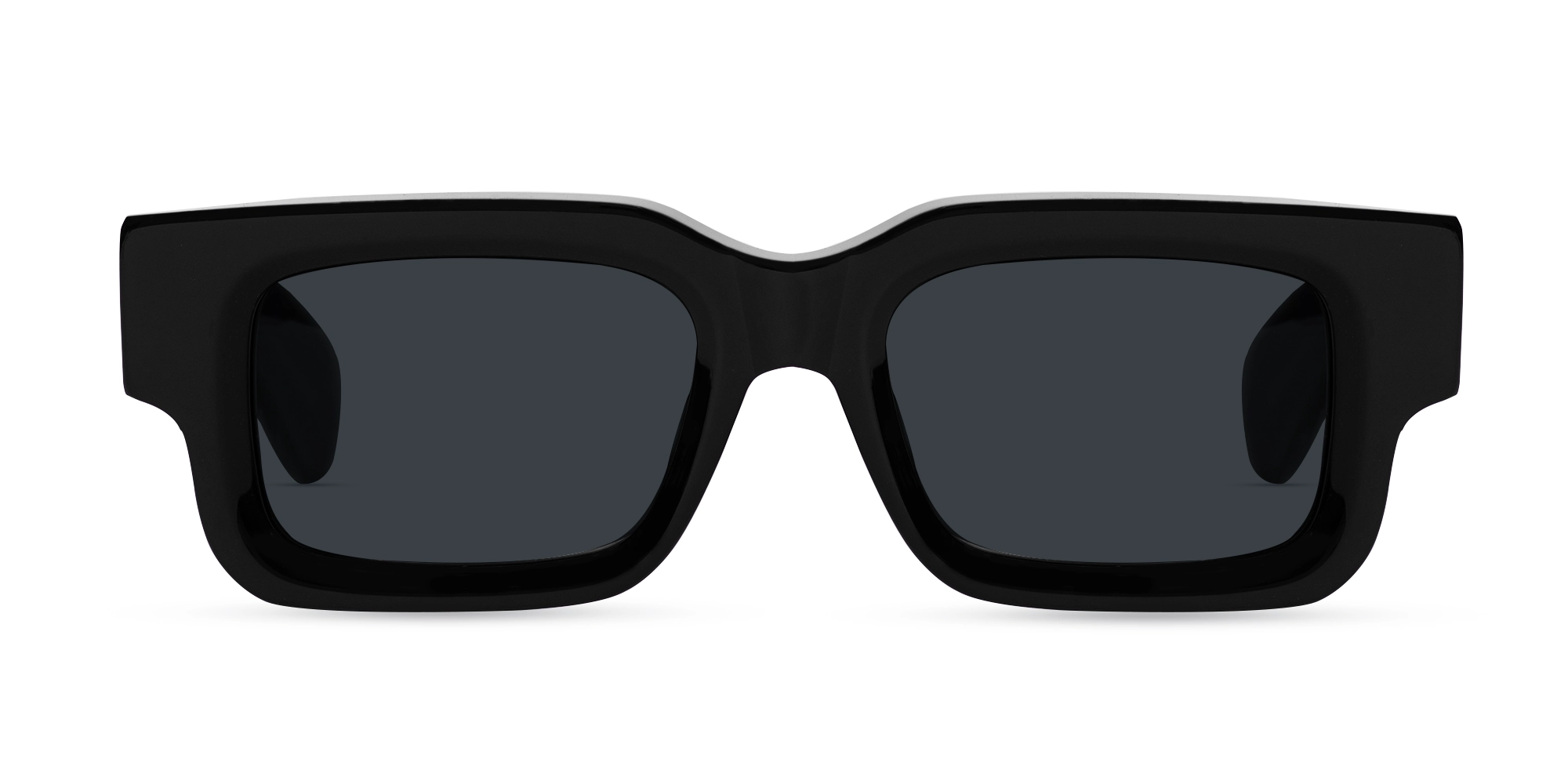 Trendy Black Rectangle Full Rim Sunglasses-1 Trendy Black Rectangle Full Rim Sunglasses-1