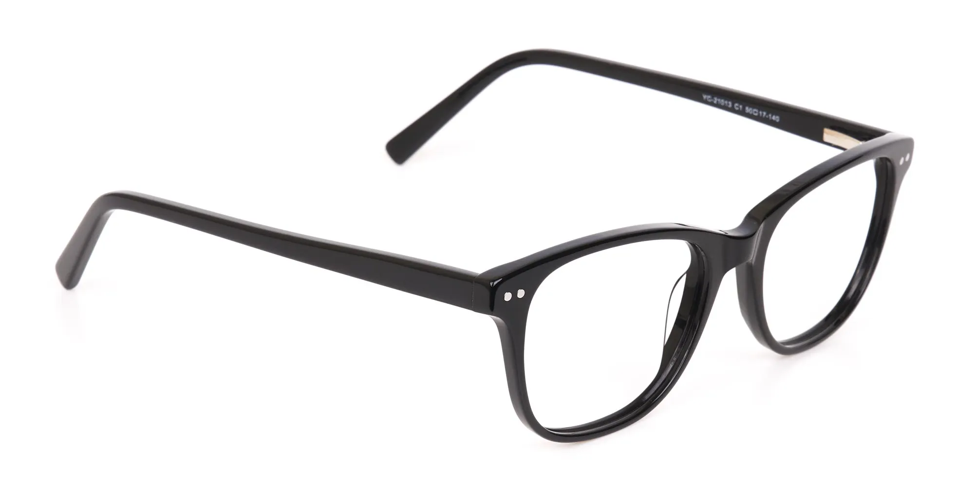 Black Rectangle Eye Frame Unisex-2