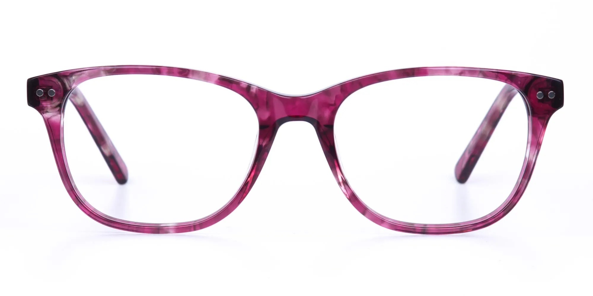 Rose Pink Marble Acetate Rectangular Glasses-2