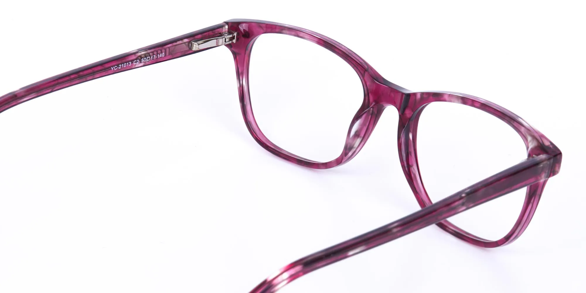 Rose Pink Marble Acetate Rectangular Glasses-2
