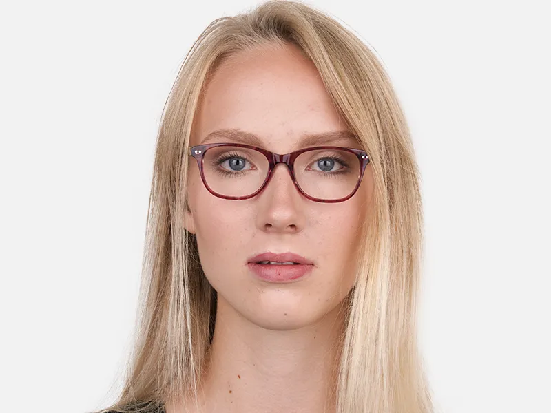 Rose Pink Marble Acetate Rectangular Glasses-2
