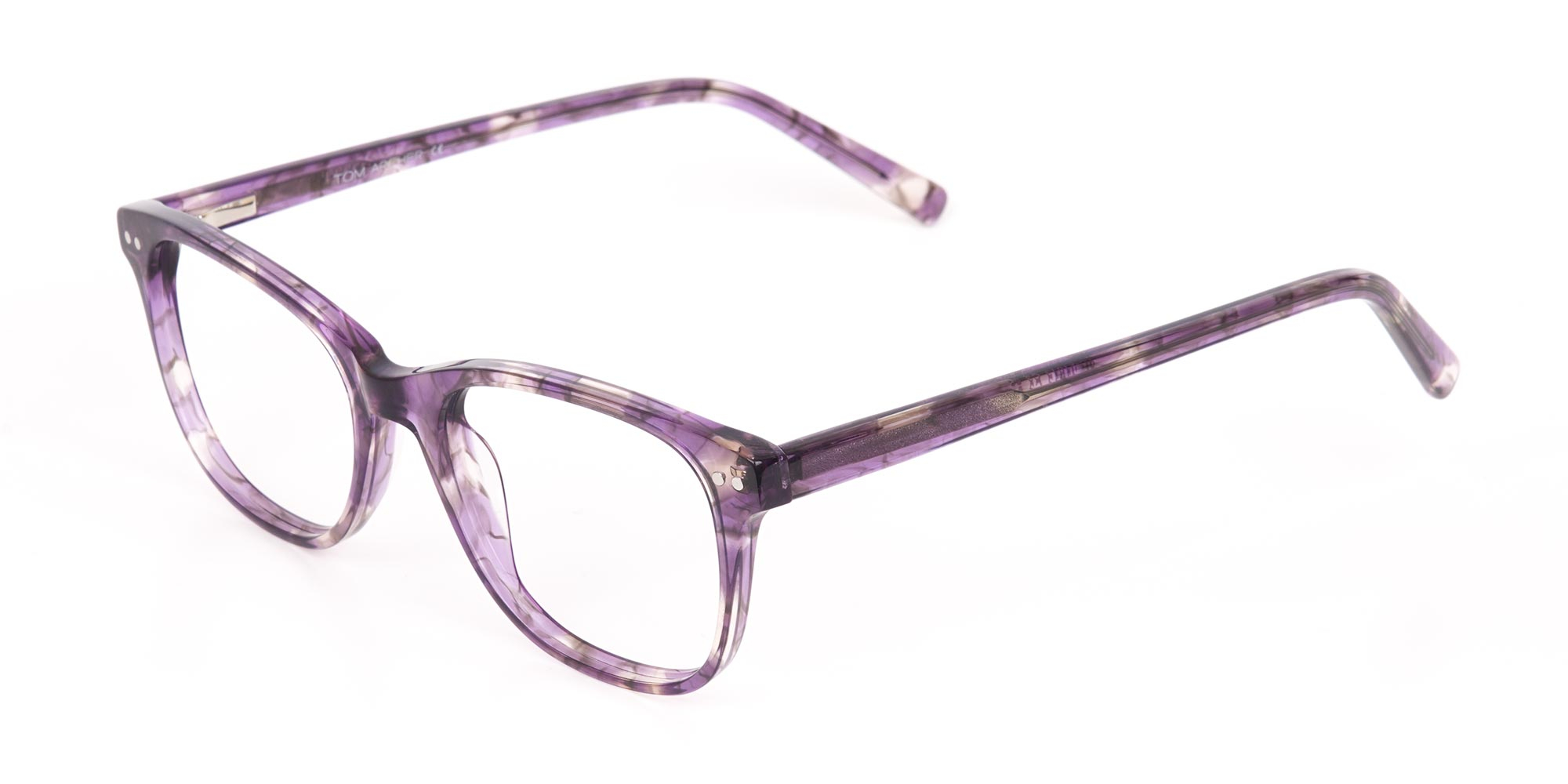 Violet Purple Marble Acetate Rectangle Glasses-3 Violet Purple Marble Acetate Rectangle Glasses-3