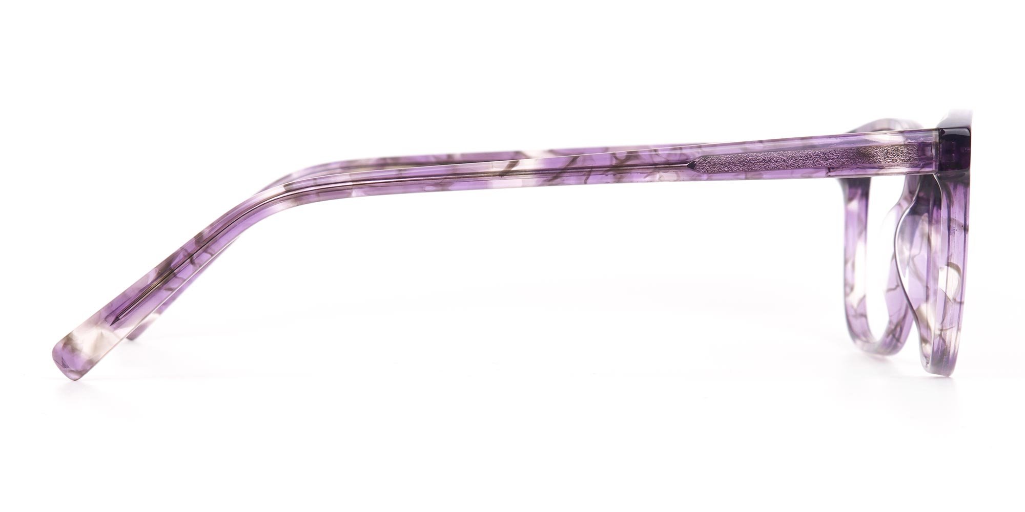 Violet Purple Marble Acetate Rectangle Glasses-3