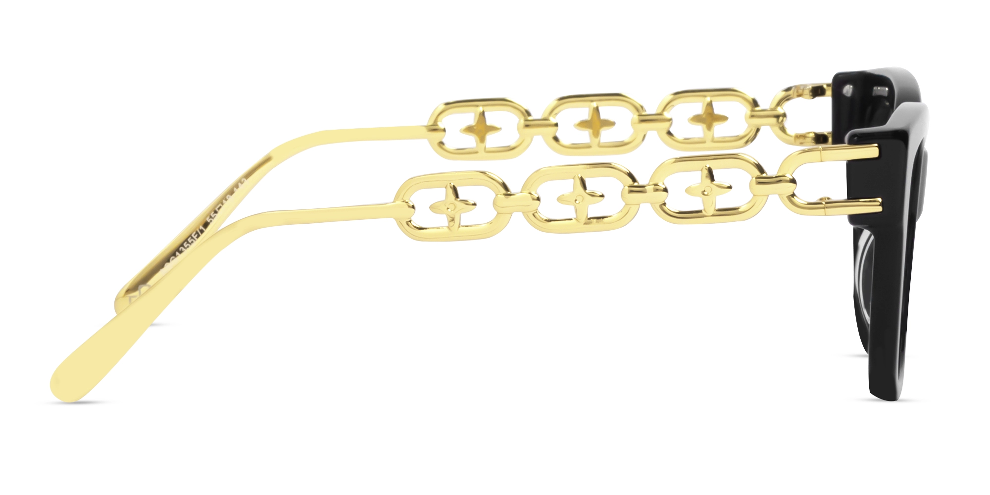 Black & Gold Square Full-Rim Glasses