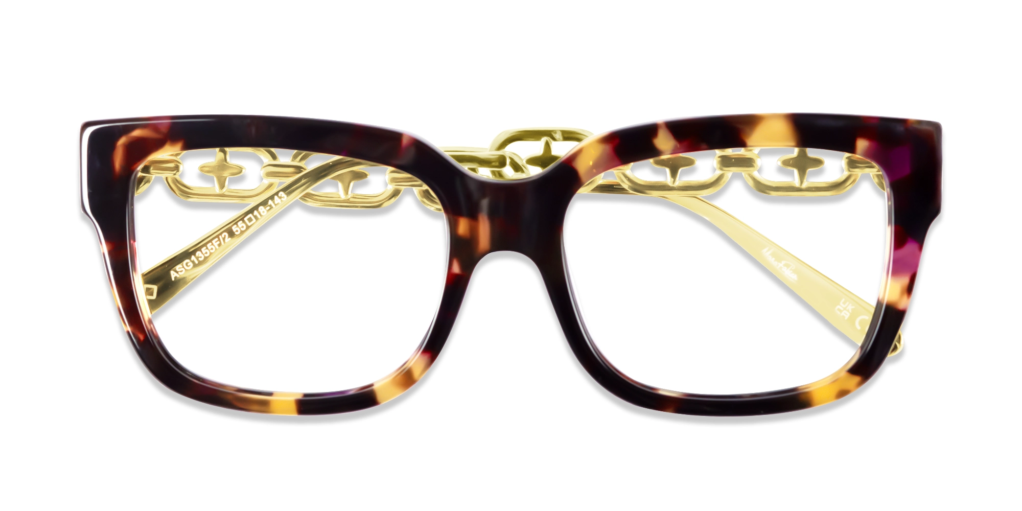 Havana Tortoise & Gold Full-Rim Glasses