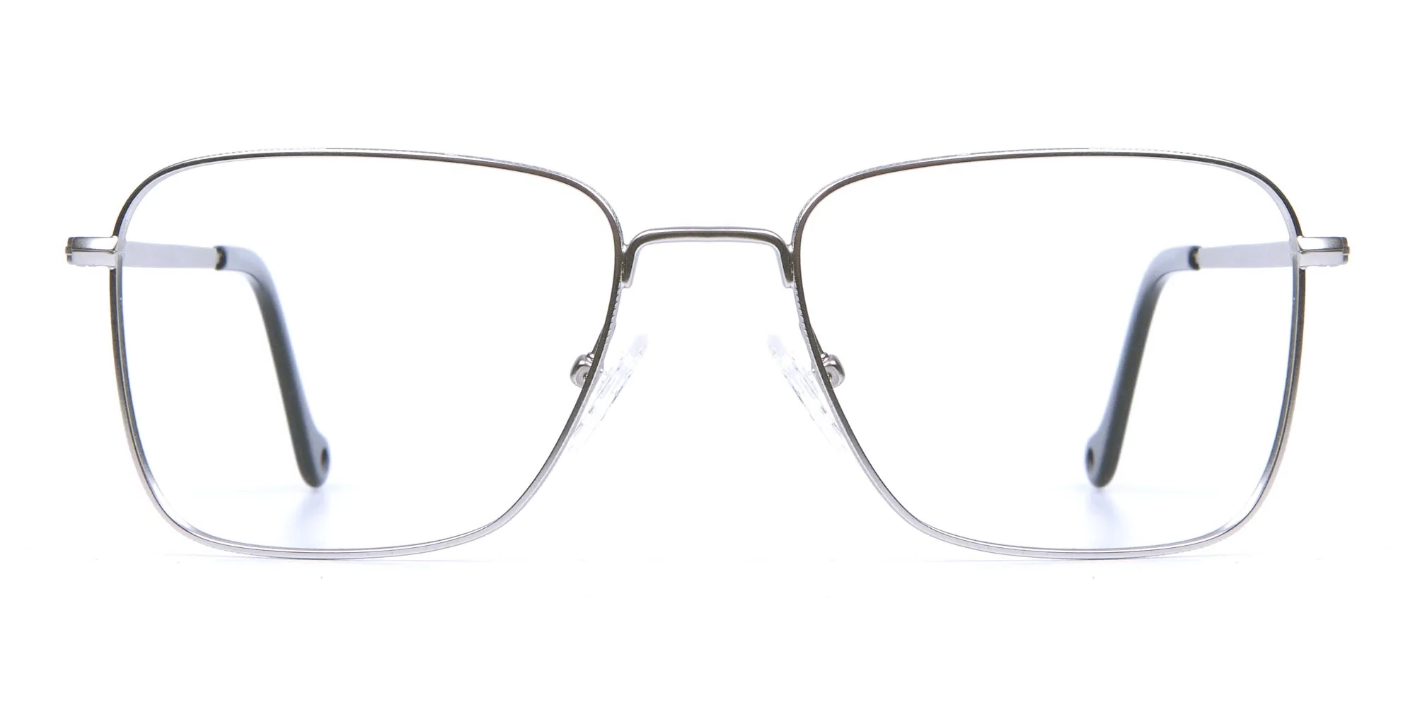 Silver Rectangular Glasses, Eyeglasses -2