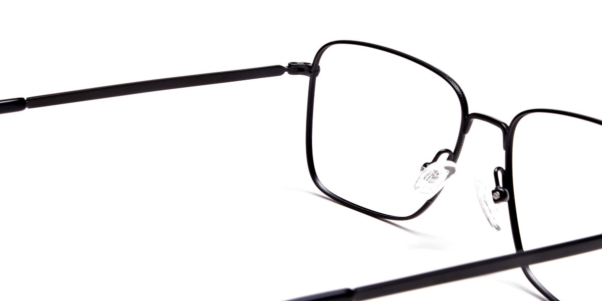 Black Rectangular Glasses, Eyeglasses -5