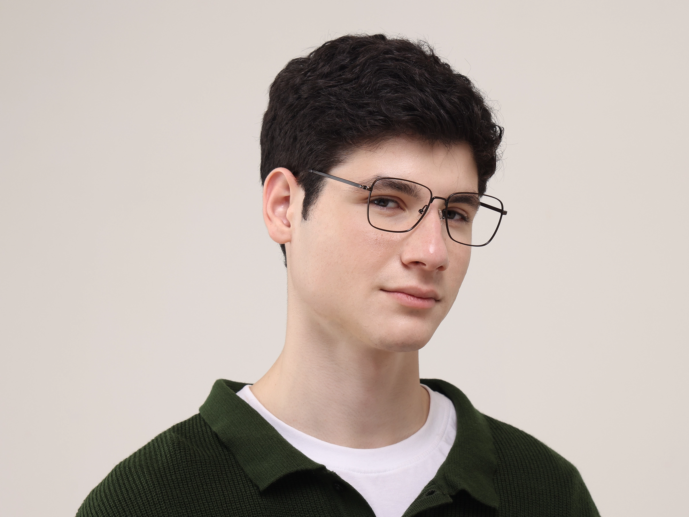 Brown Tortoiseshell Rectangular Glasses