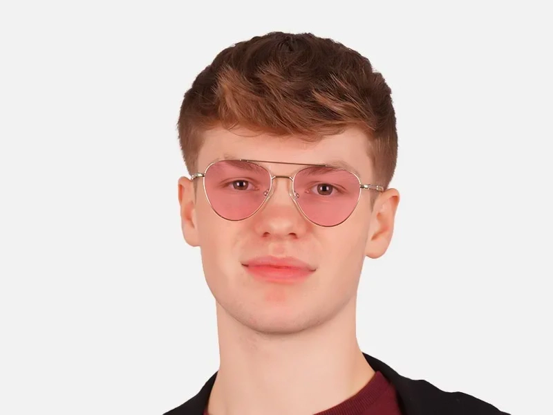 Pink Pilot Sunglasses-