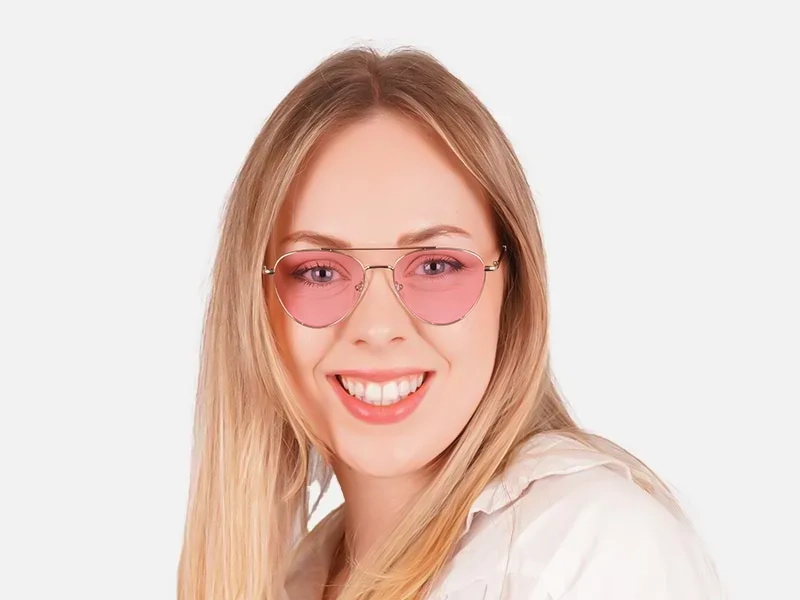 Pink Pilot Sunglasses-