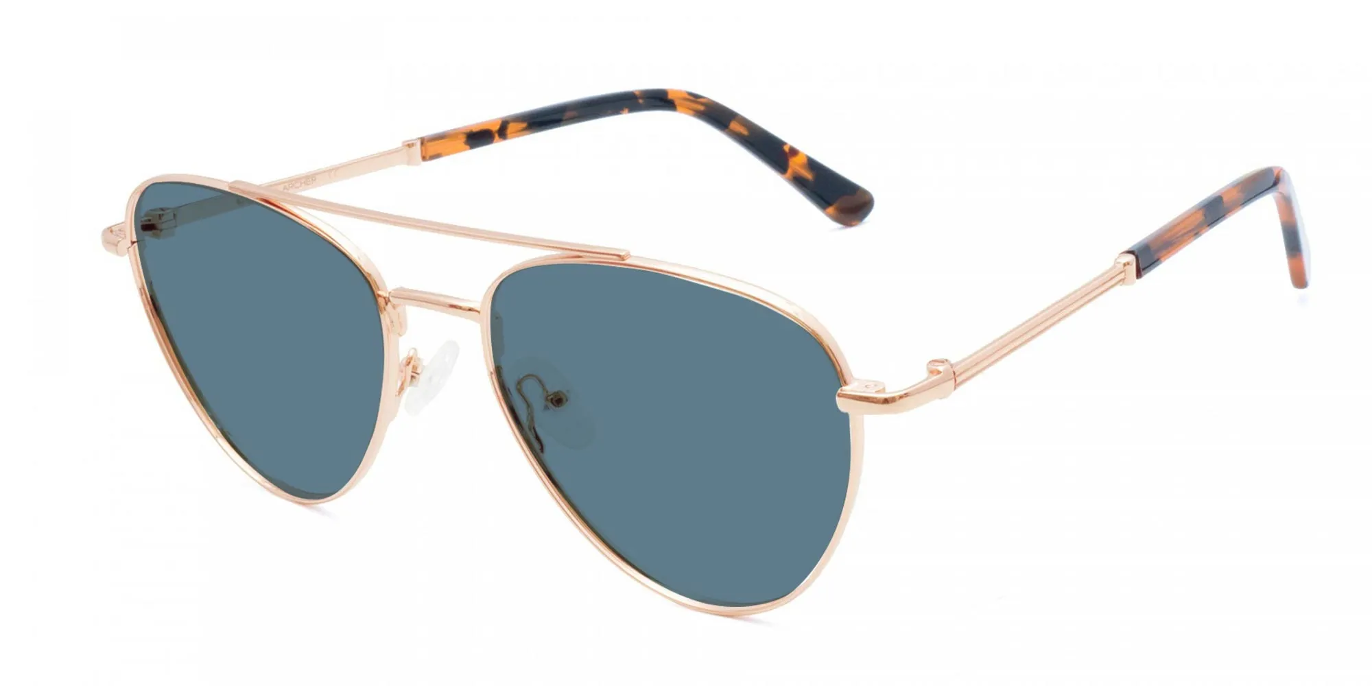 Blue Tinted Pilot Sunglasses-2