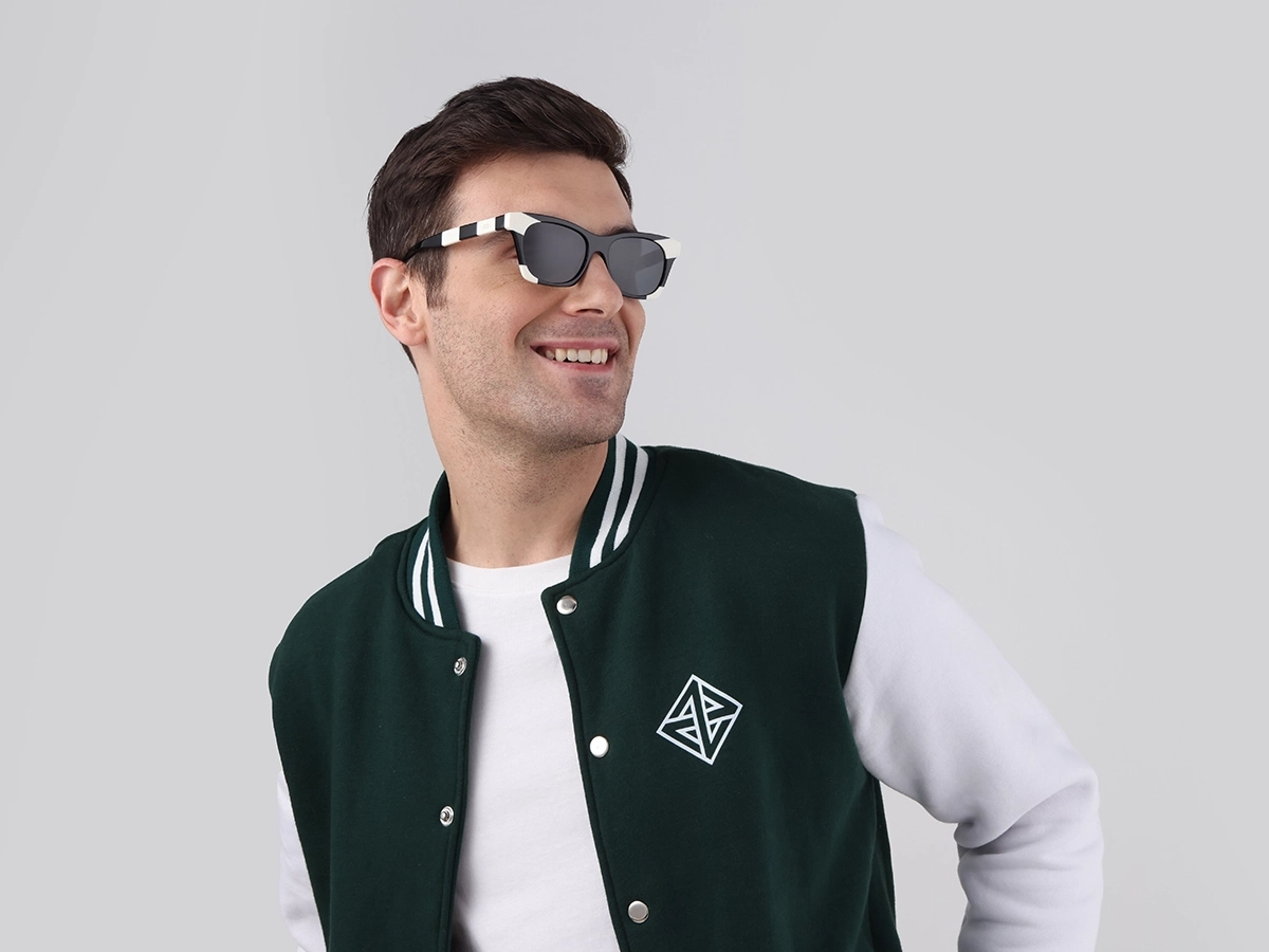 Black & White Square Cat Eye Sunglasses 42