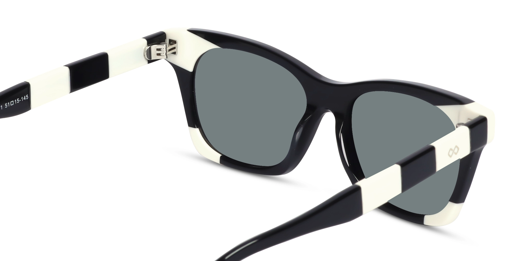 Black & White Square Cat Eye Sunglasses 5