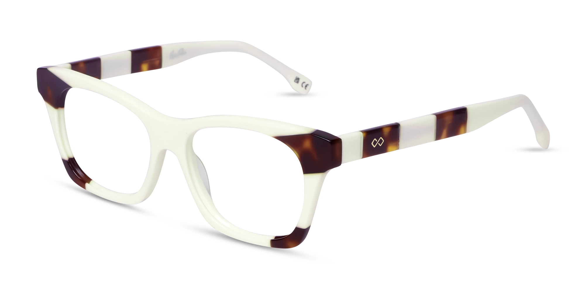 Square White Tortoise Shell Glasses