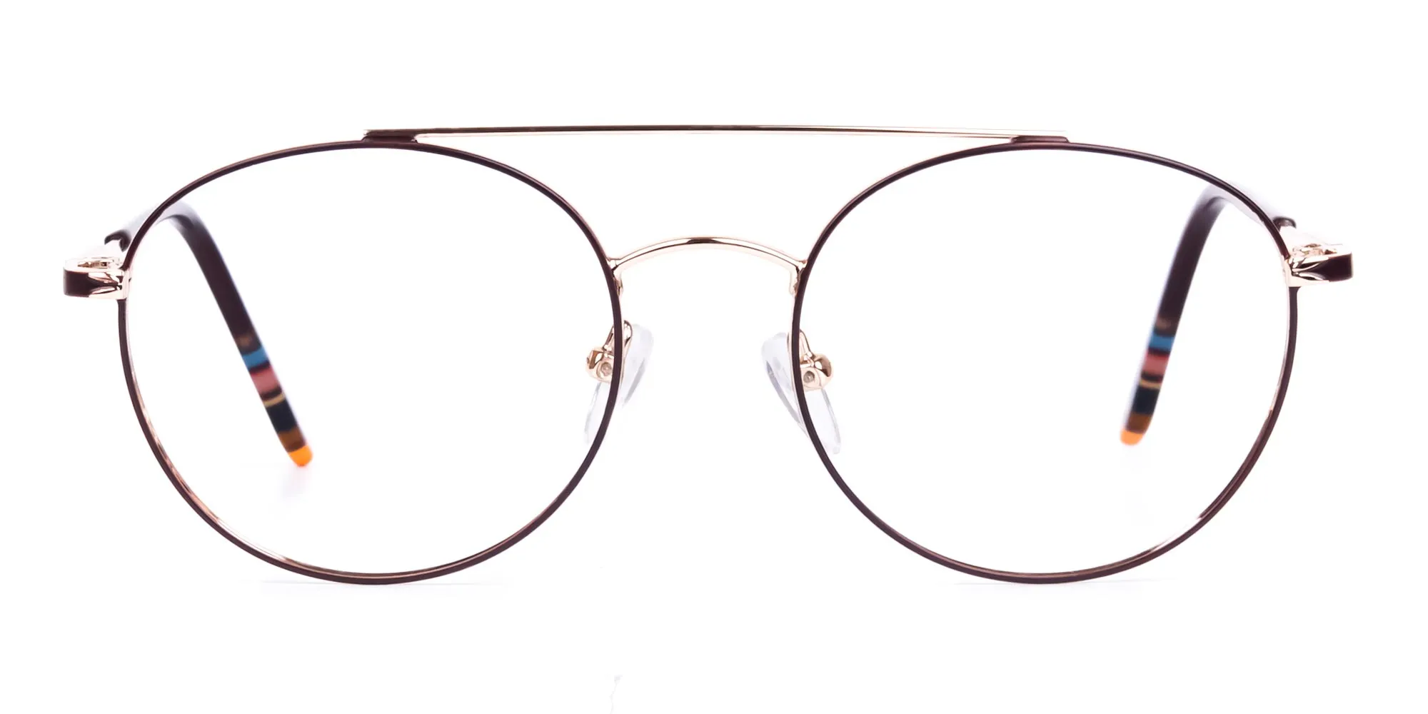 Double Bridge Round Eyeglasses-2